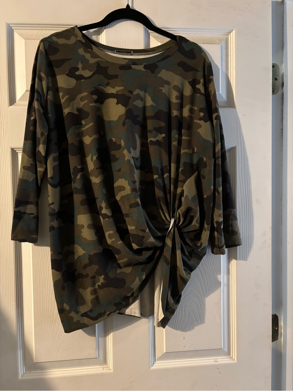 JODIFL Olive & Khaki Camo Twist-Front Tunic